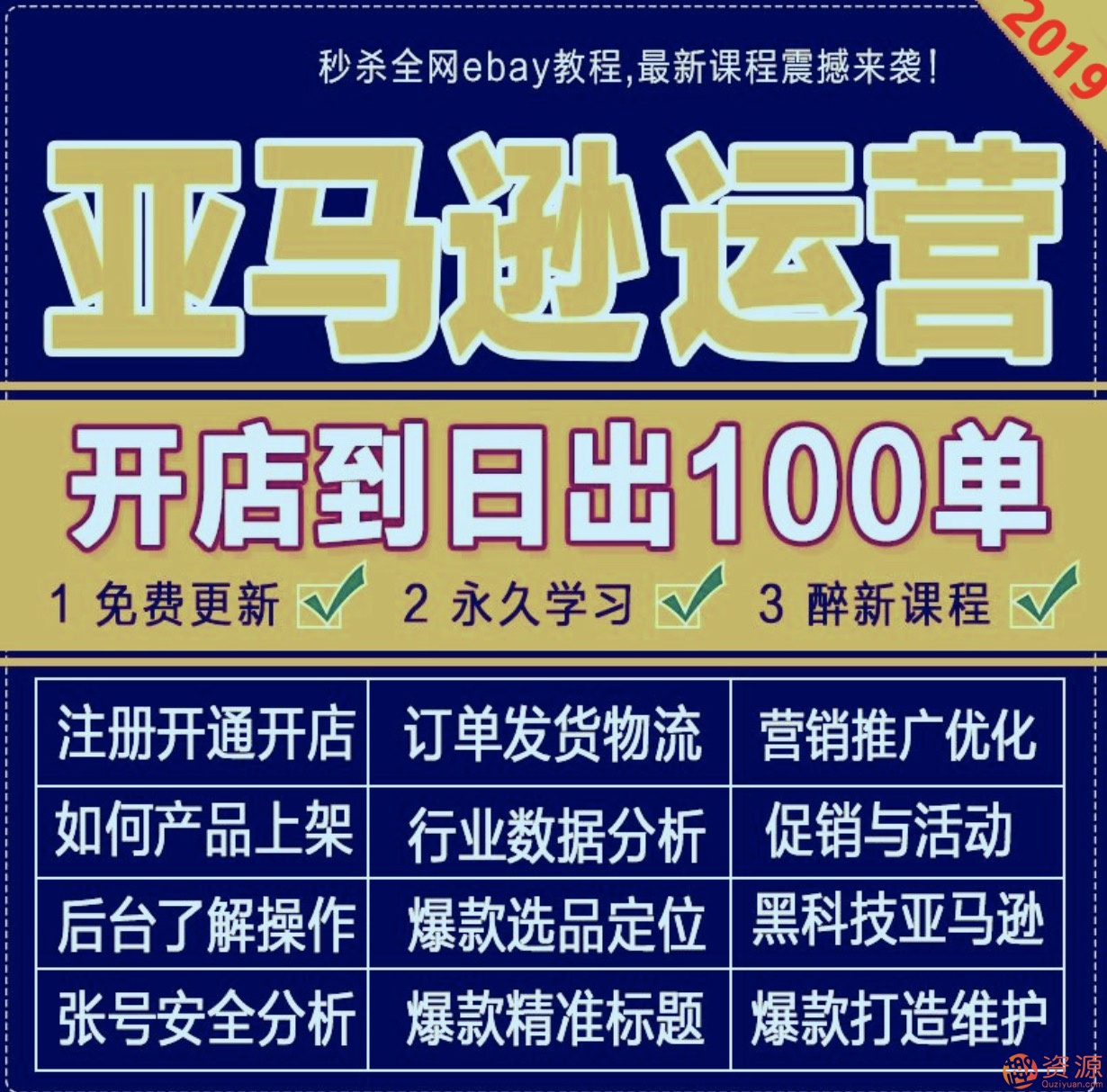 2019新手亞馬遜全球開(kāi)店視頻教程美國Amazon外貿跨境電商運營(yíng)課程插圖