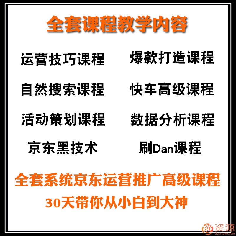 2019京東平臺店鋪運營(yíng)教程快車(chē)營(yíng)銷(xiāo)技巧高級開(kāi)店全套電商視頻教學(xué)插圖1