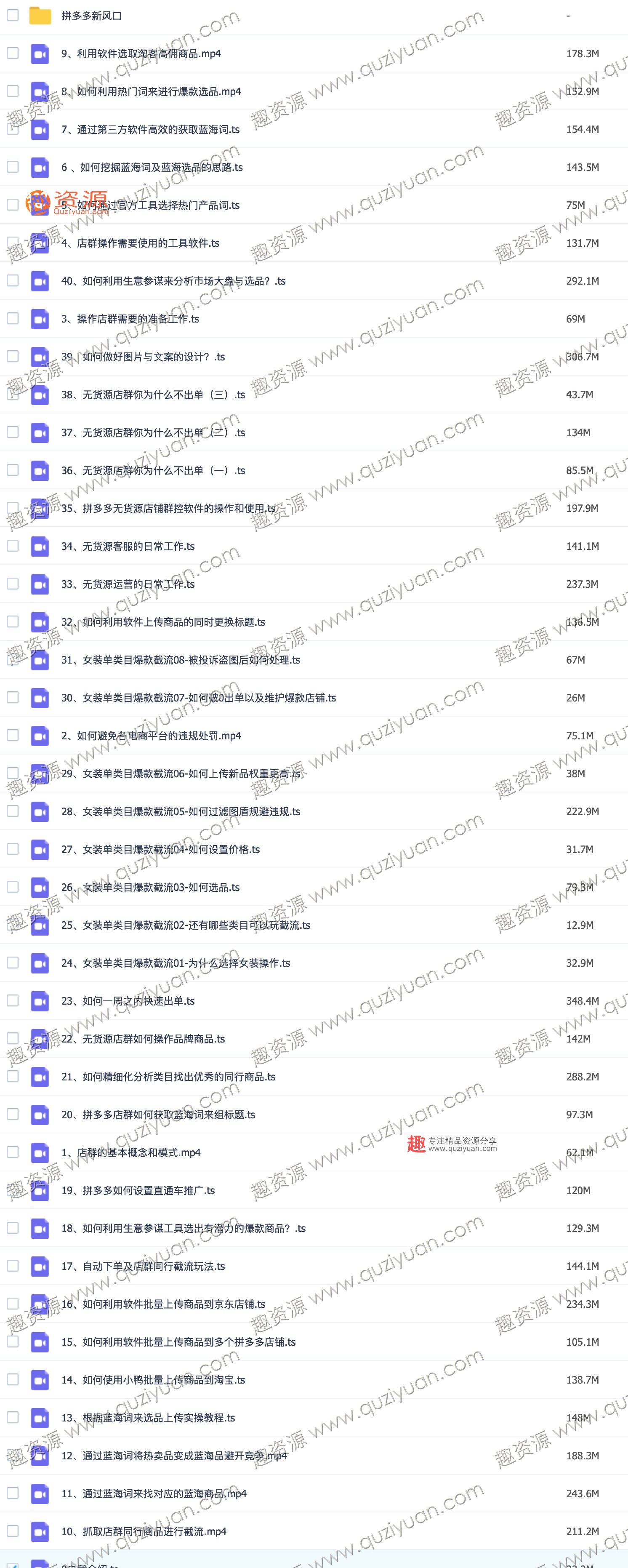 從0起步做無(wú)貨源店群一件代發(fā)實(shí)操玩法：新手快速進(jìn)入電商領(lǐng)域（40節視頻） 百度網(wǎng)盤(pán)插圖