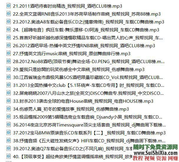 320K無(wú)損車(chē)載流行MP3音樂(lè )舞曲+MP4視頻神曲，共42G幾千首打包分享_趣資料教程資源插圖15