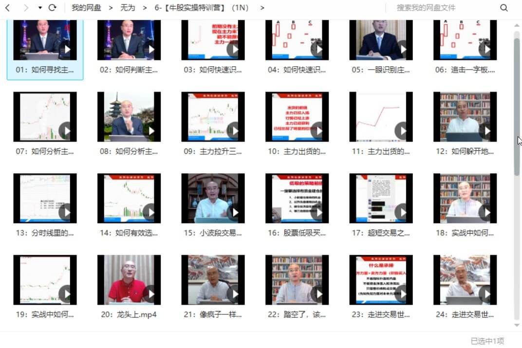 無(wú)為學(xué)院牛股實(shí)操特訓營(yíng)（1N） 47節_百度云網(wǎng)盤(pán)教程視頻插圖1