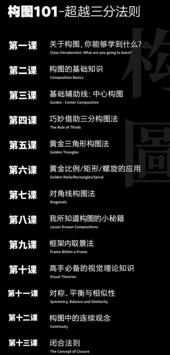 【同捉】 構圖101：超越三分法則【畫(huà)質(zhì)高清】_百度云網(wǎng)盤(pán)教程資源插圖