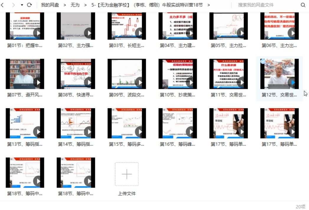 無(wú)為學(xué)院（李棟、傅剛）牛股實(shí)戰特訓營(yíng)18節_百度云網(wǎng)盤(pán)教程視頻插圖1