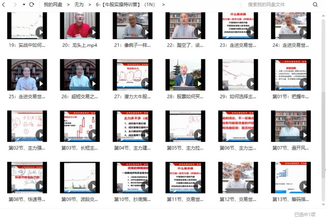 無(wú)為學(xué)院牛股實(shí)操特訓營(yíng)（1N） 47節_百度云網(wǎng)盤(pán)教程視頻插圖2