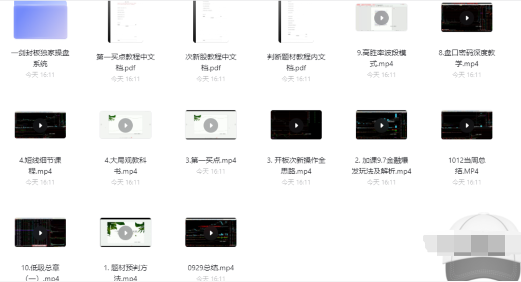 一劍獨家封板操盤(pán)系統課百度云分享插圖