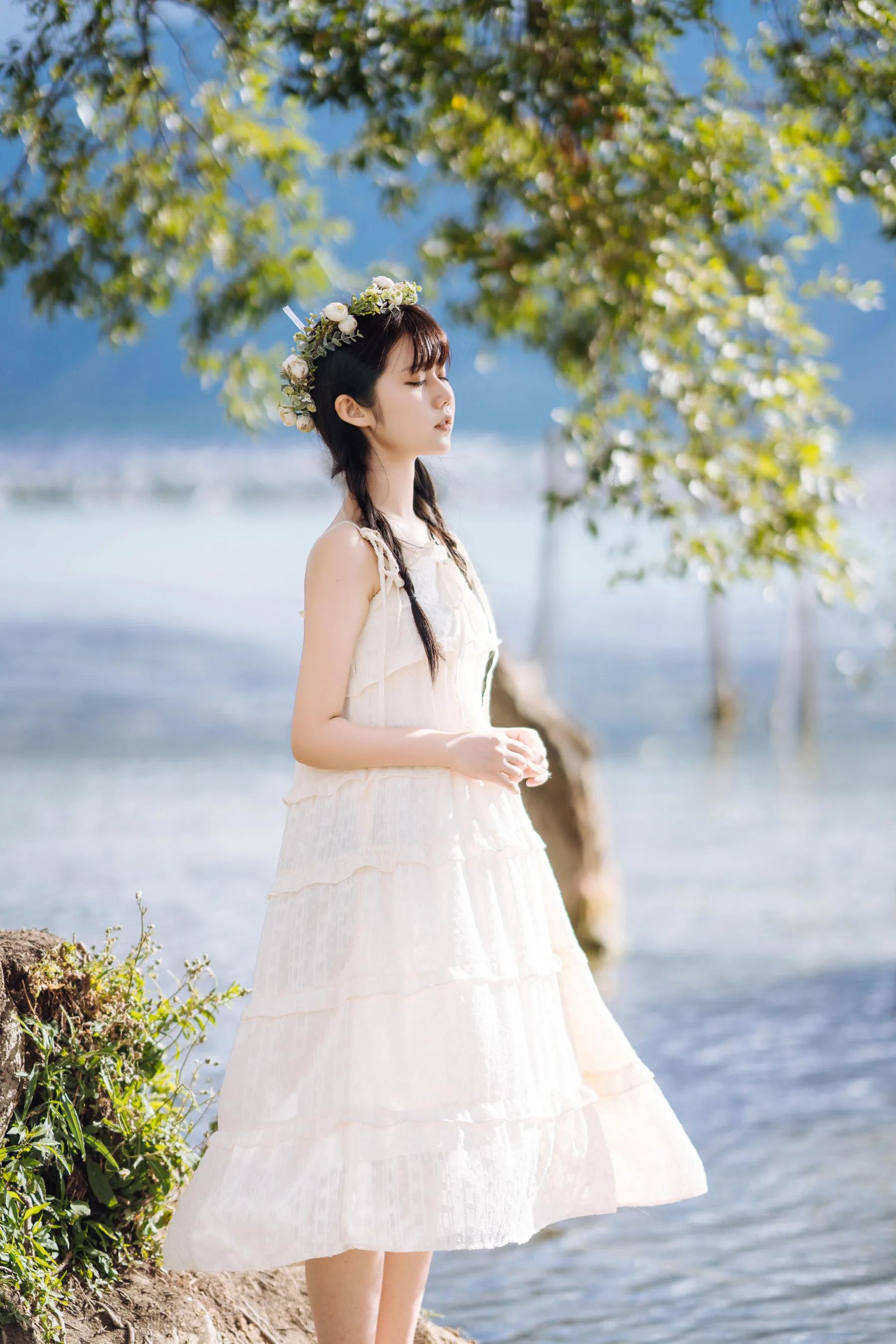 喵糖映畫(huà) 海邊姑娘（鏡醬）純色白裙，嚶嚶嚶插圖12