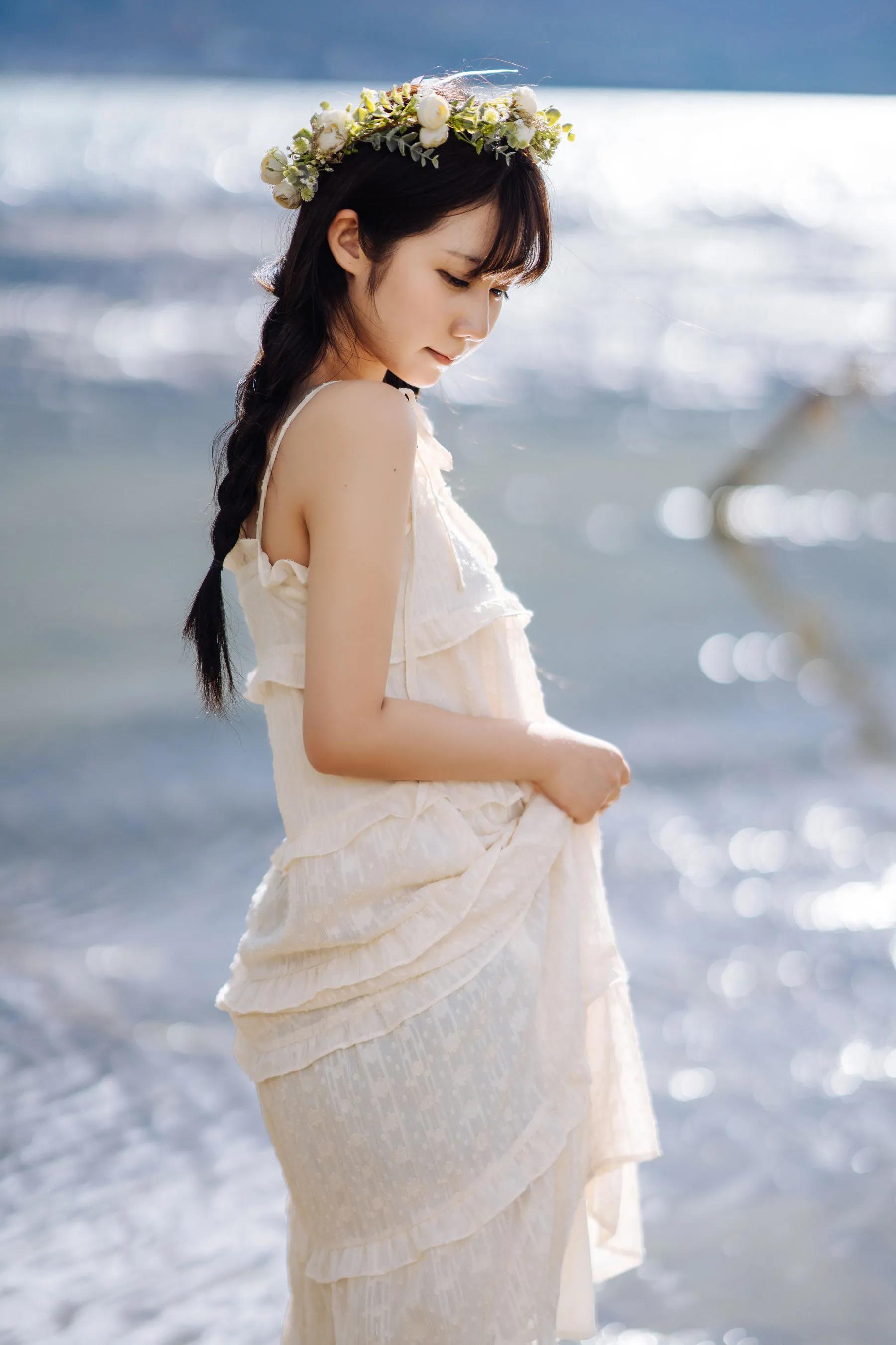 喵糖映畫(huà) 海邊姑娘（鏡醬）純色白裙，嚶嚶嚶插圖8