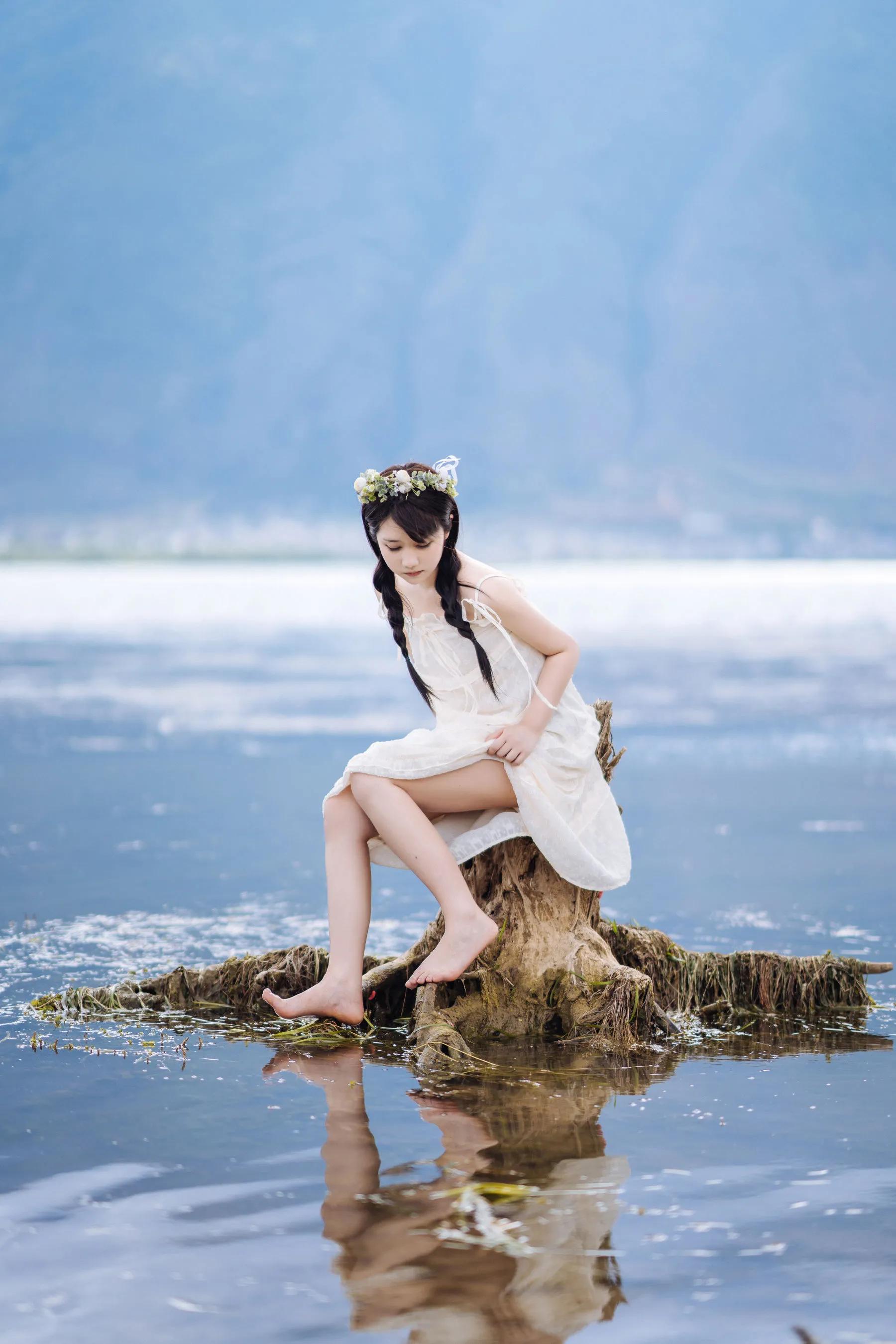 喵糖映畫(huà) 海邊姑娘（鏡醬）純色白裙，嚶嚶嚶插圖14