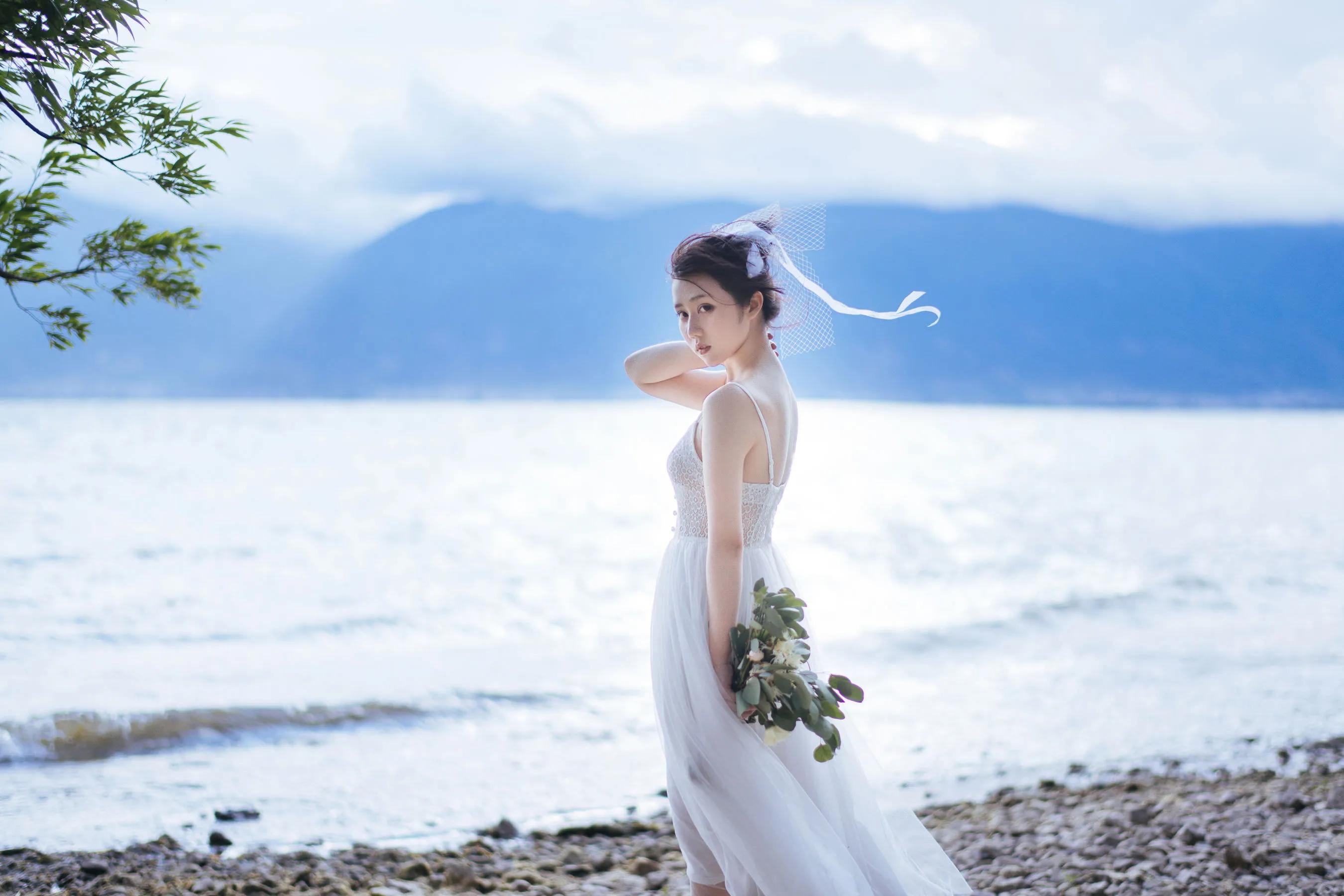 喵糖映畫(huà) 海邊姑娘（鏡醬）純色白裙，嚶嚶嚶插圖23
