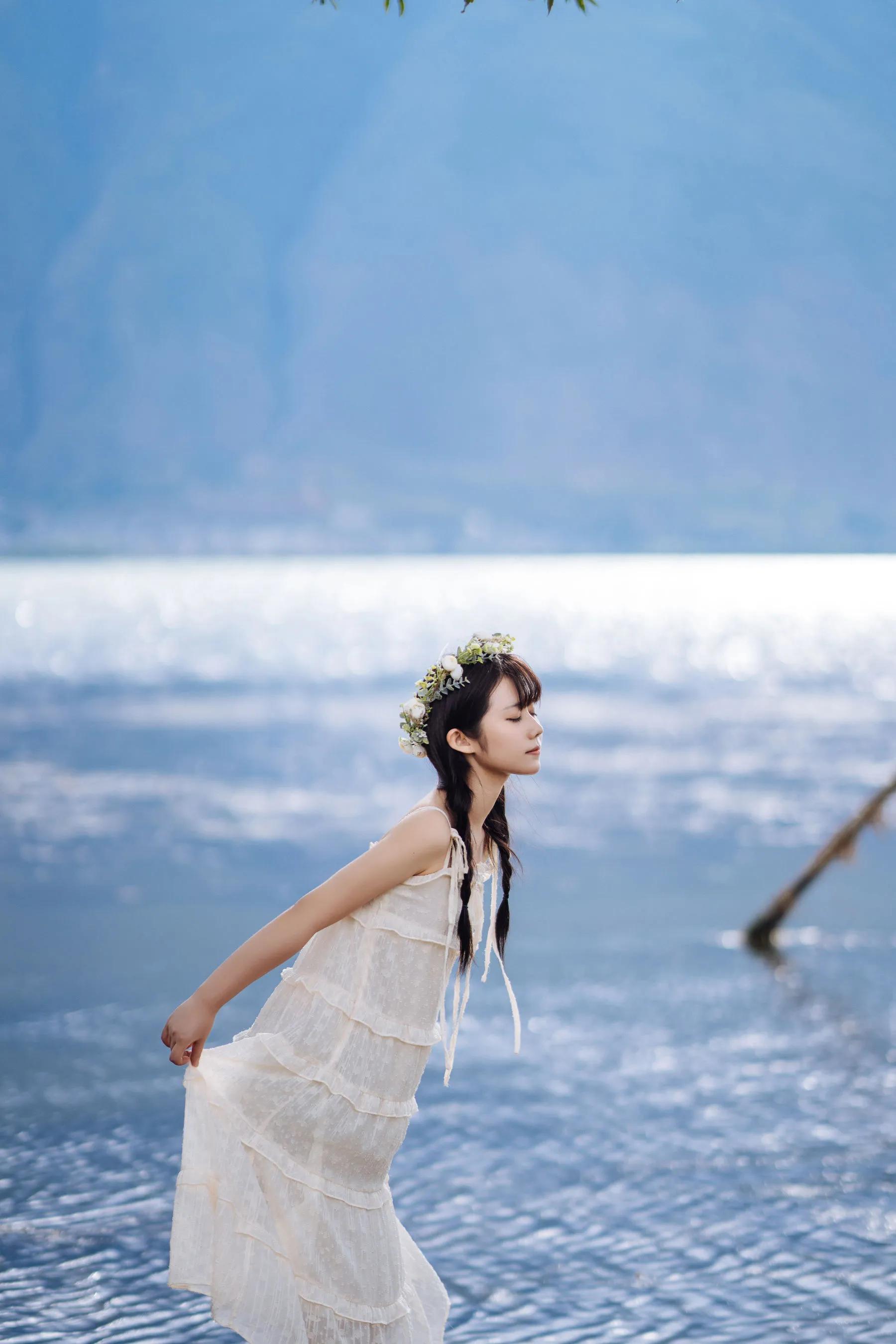 喵糖映畫(huà) 海邊姑娘（鏡醬）純色白裙，嚶嚶嚶插圖11