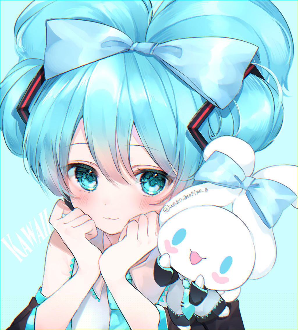 萌萌的玉桂狗初音未來(lái)組合登場(chǎng)，雙倍的萌萌氣息超治愈插圖