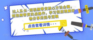 達人隊長(cháng)?短視頻帶貨核心方法實(shí)戰操作，學(xué)會(huì )好物分享起號插圖