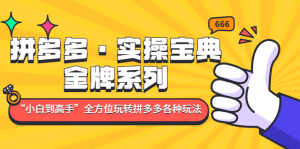 拼多多?實(shí)操寶典：金牌系列“小白到高手”帶你全方位玩轉拼多多各種玩法插圖