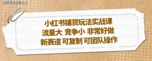 小紅書(shū)鋪貨玩法實(shí)操課，流量大，競爭小，新賽道可復制性強團隊操作插圖