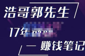浩哥郭先生17年創(chuàng  )業(yè)賺米筆記，打開(kāi)你的認知，讓創(chuàng  )業(yè)賺錢(qián)更容易插圖