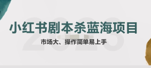 拆解小紅書(shū)藍海賽道：劇本殺副業(yè)項目，玩法思路教程百度網(wǎng)盤(pán)插圖