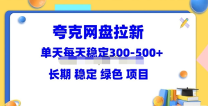夸克網(wǎng)盤(pán)拉新項目：?jiǎn)翁旆€定300-500長(cháng)期穩定（教程+資料素材）百度網(wǎng)盤(pán)插圖