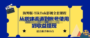海外版-TikTok影視全套課程：從搭建渠道到賬號使用到收益提現教程百度網(wǎng)盤(pán)插圖