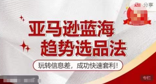 【訓練營(yíng)】亞馬遜藍海趨勢選品法，玩轉信息差，成功快速套利插圖