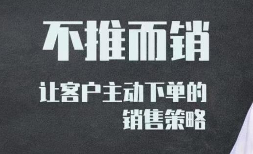 不推而銷(xiāo)《讓客戶(hù)主動(dòng)下單的銷(xiāo)售策略》視頻課程插圖